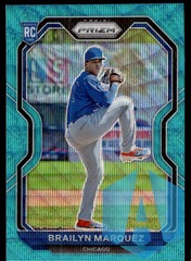 2021 Panini Prizm Teal Wave #12 Brailyn Marquez Chicago Cubs
